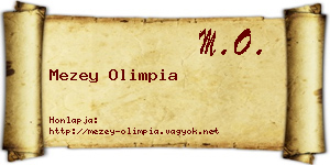 Mezey Olimpia névjegykártya